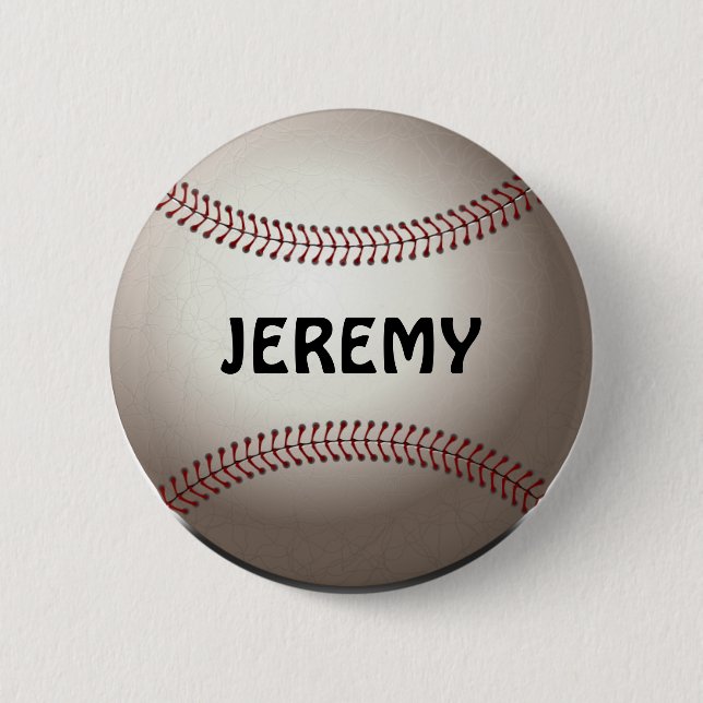 Baseball Button/Pin Template 6 Cm Round Badge (Front)