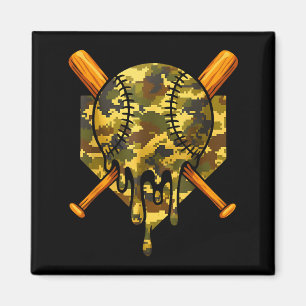 Baseball Camo Boys Ice Cream Youth Baseball Magnet