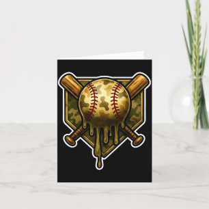 Baseball Camo Drip Ice Cream Youth Boys Srts Card