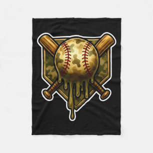 Baseball Camo Drip Ice Cream Youth Boys Srts  Fleece Blanket