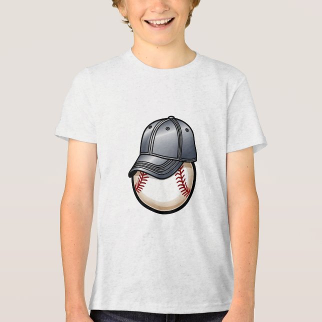 Baseball Cap Fusion Tri-Blend Shirt (Front)