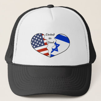 Baseball Cap: Israel USA United we Stand Trucker Hat