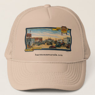 Baseball Cap~ Mural #1: Hermosa Beach Pier Plaza Trucker Hat