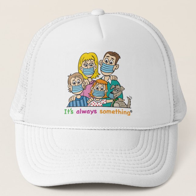Baseball Cap Safety Masks Family (Front)
