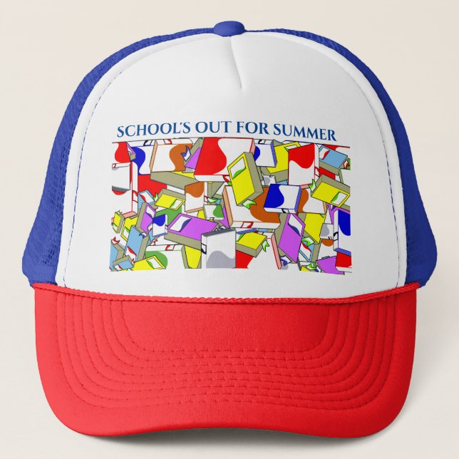 Baseball Cap with red,white & blue. "SCHOOL'S OUT" (Front)