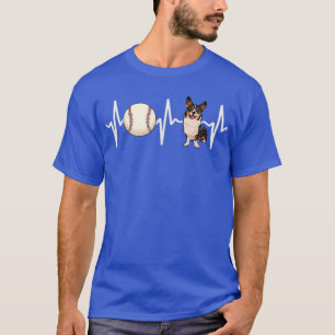 Baseball Cardigan Welsh Corgi Heartbeat Dog Lover T-Shirt