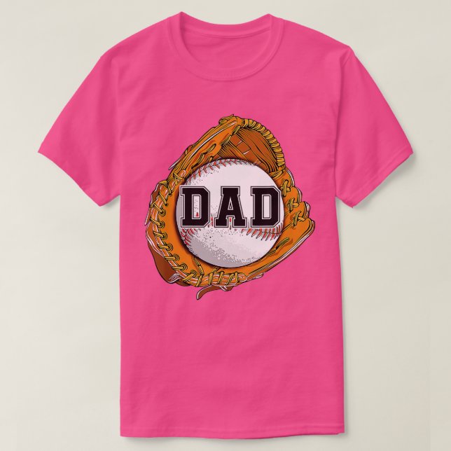 Baseball Catch Glove Baseball Dad baseball daddy F T-Shirt (Design Front)