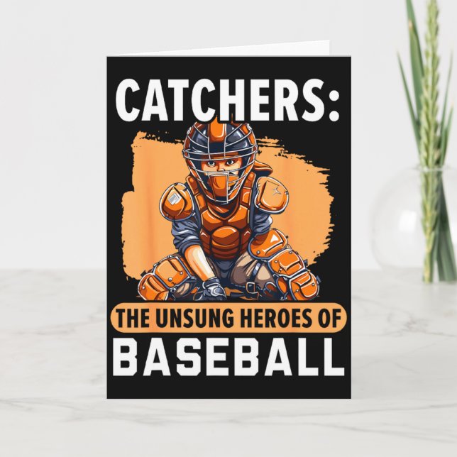Baseball Catcher Baseball Player Baseball Team Spo Card (Front)