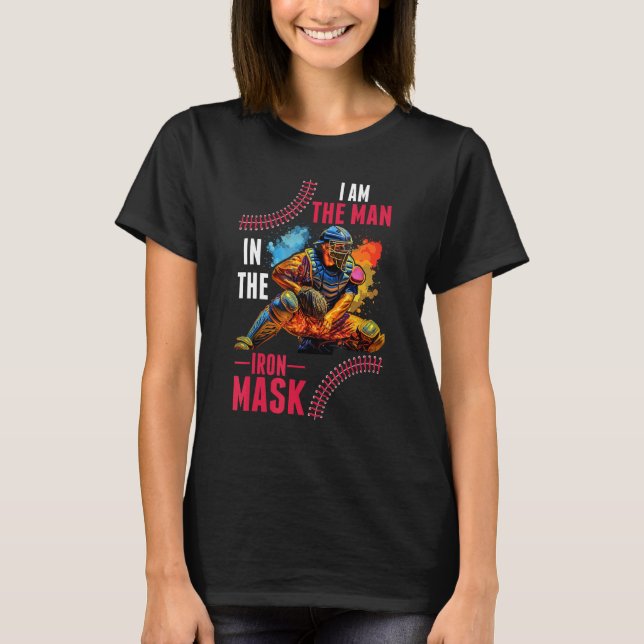 Baseball Catcher Baseball Player T-Shirt (Front)