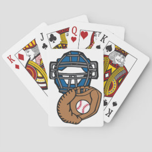Baseball Catcher Mask Glove Playing Cards