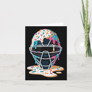 Baseball Catcher Mask Ice Cream Dripping Baseball Card