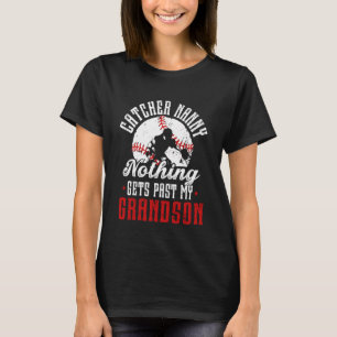 Baseball Catcher Nanny Proud Nanny of A Baseball C T-Shirt