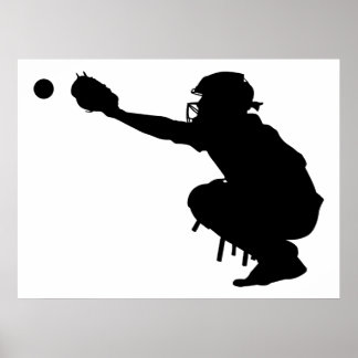 Baseball Catcher Poster
