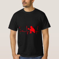 Baseball Catcher - Red Baseball Catcher Heartbeat
