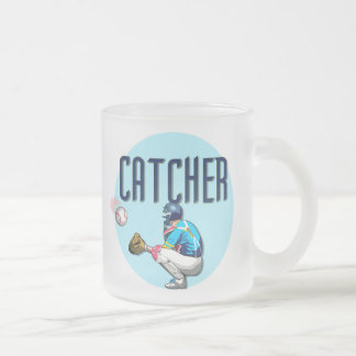 Baseball Catcher T-shirts and Gifts Frosted Glass Coffee Mug
