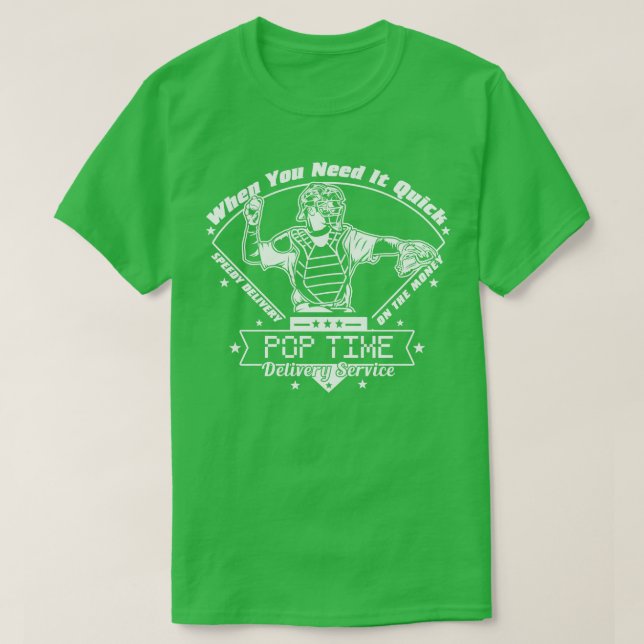 Baseball Catcher Time Throwing Defence Funny Catch T-Shirt (Design Front)