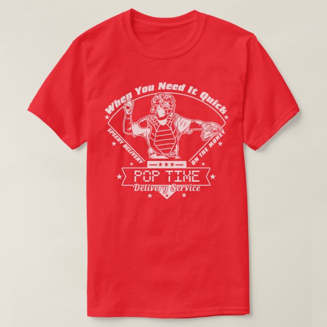 Baseball Catcher Time Throwing Defence Funny Catch T-Shirt (Design Front)