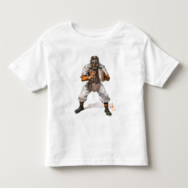 Baseball Catcher Toddler T-Shirt (Front)
