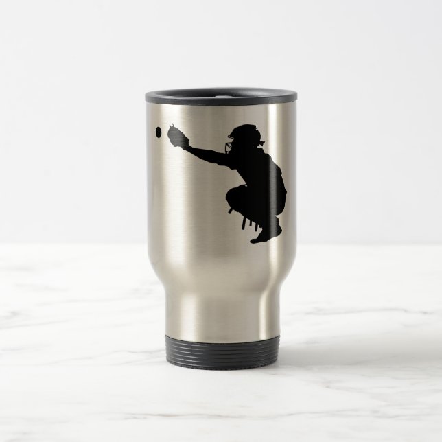 Baseball Catcher Travel Mug (Center)