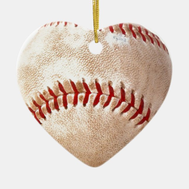 Baseball Ceramic Tree Decoration (Front)