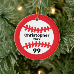 Baseball Ceramic Tree Decoration