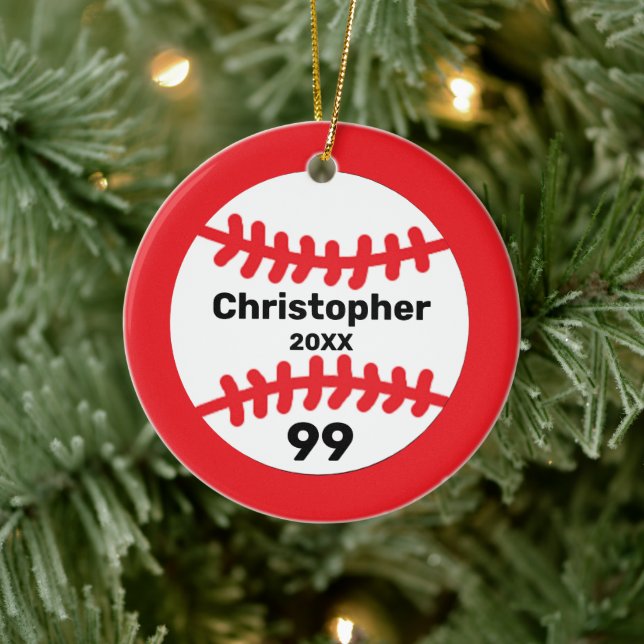Baseball Ceramic Tree Decoration (Tree)