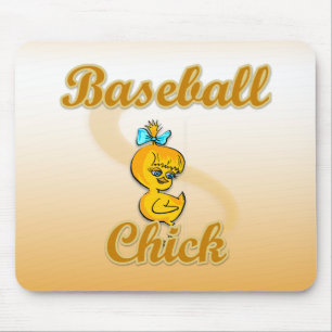 Baseball Chick Mouse Pad
