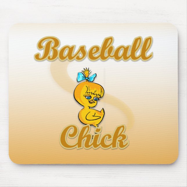 Baseball  Chick Mouse Pad (Front)