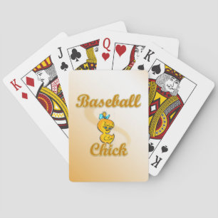 Baseball Chick Playing Cards