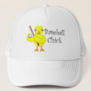 Baseball Chick Text  Trucker Hat