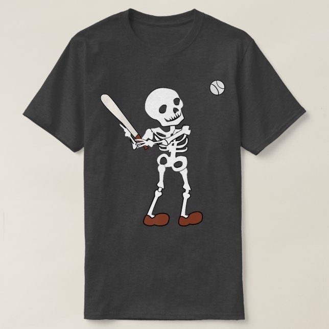 Baseball Children's Skeleton, Halloween  T-Shirt (Design Front)