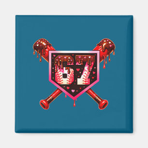 Baseball Chocolate Drip 67 Valentine Love Matching Magnet