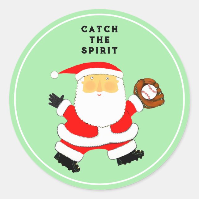 Baseball Christmas Classic Round Sticker (Front)