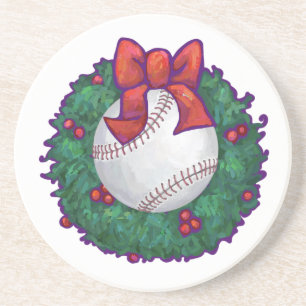 Baseball Christmas Coaster