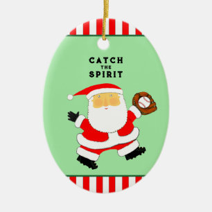 Baseball Christmas Collectable Ceramic Tree Decoration