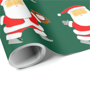 Baseball Christmas Gift Wrapping Paper
