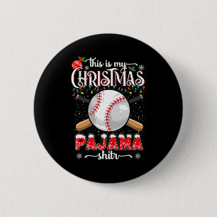 Baseball Christmas GiftS This Is My Christmas Paja 6 Cm Round Badge