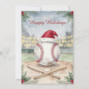 Baseball Christmas Greeting Card