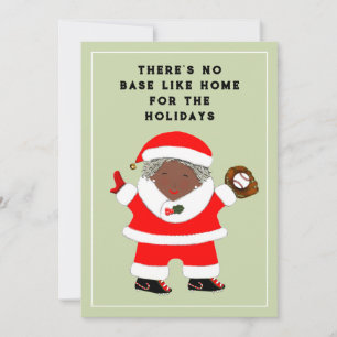 Baseball Christmas Holiday Card