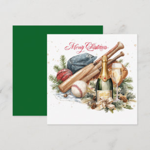 Baseball Christmas Holiday Card