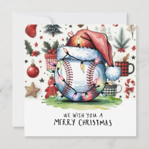 Baseball Christmas  Holiday Card
