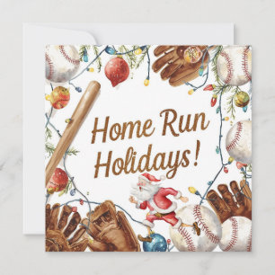 Baseball Christmas  Holiday Card