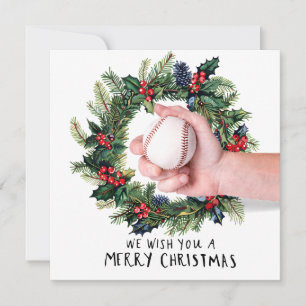 Baseball Christmas  Holiday Card