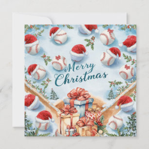 Baseball Christmas  Holiday Card