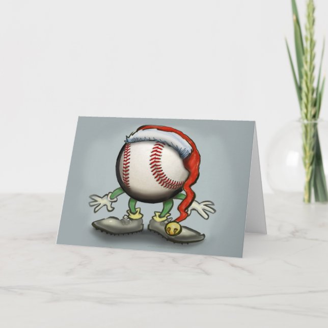 Baseball Christmas Holiday Card (Front)
