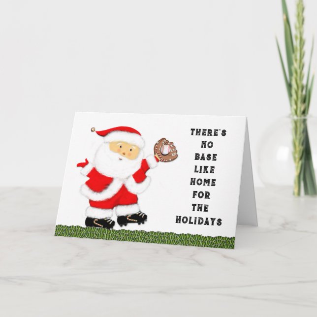 Baseball Christmas Holiday Card (Front)