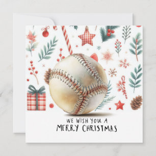 Baseball Christmas  Holiday Card