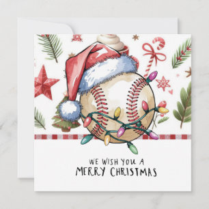 Baseball Christmas  Holiday Card