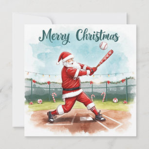 Baseball Christmas Holiday Card