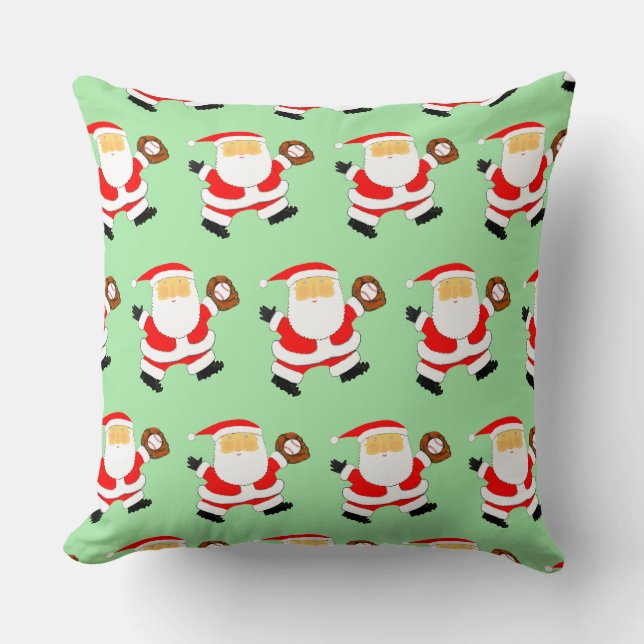 Baseball Christmas Holiday Gift Cushion (Front)